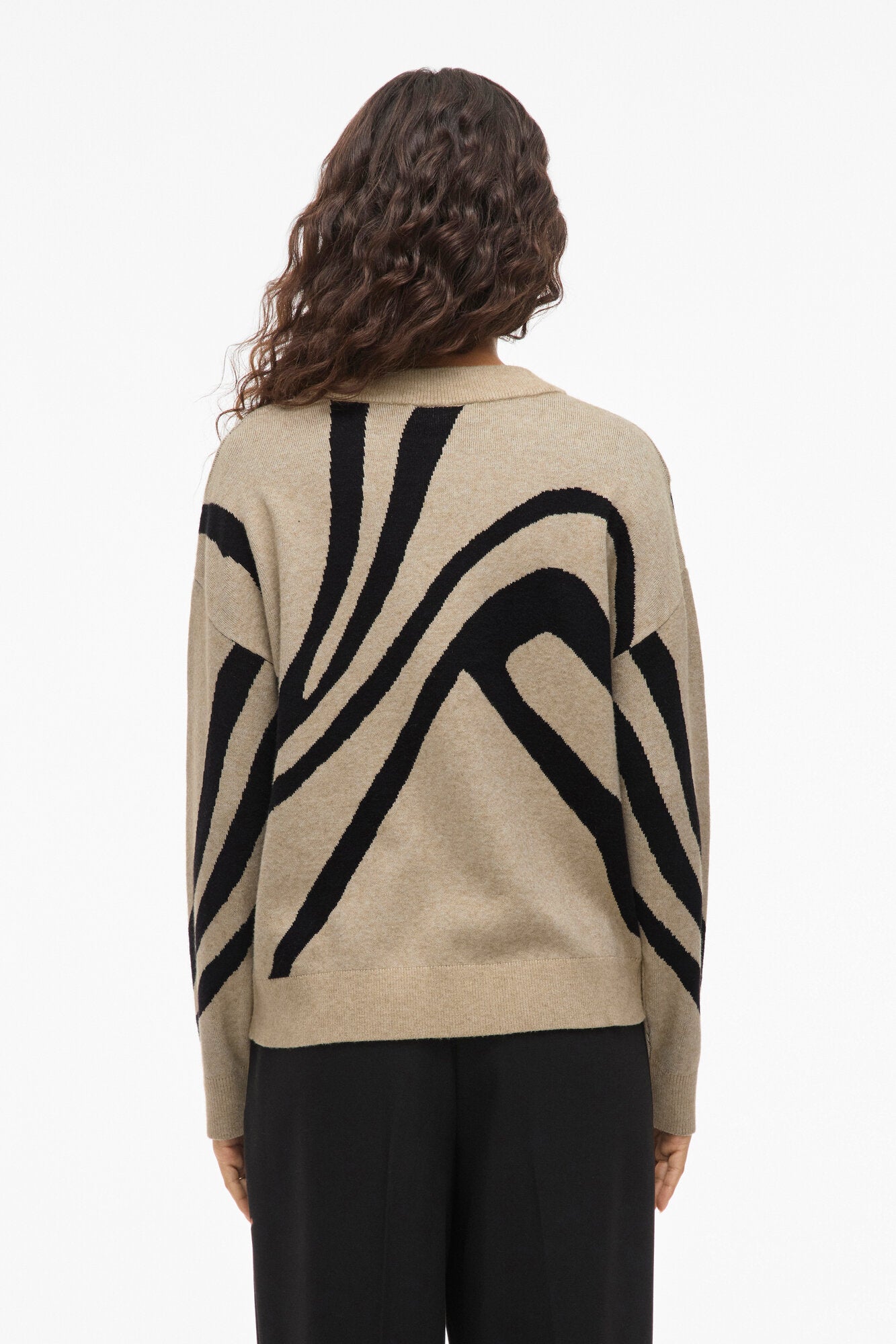 Vitif jacquard strik - Natural Melange